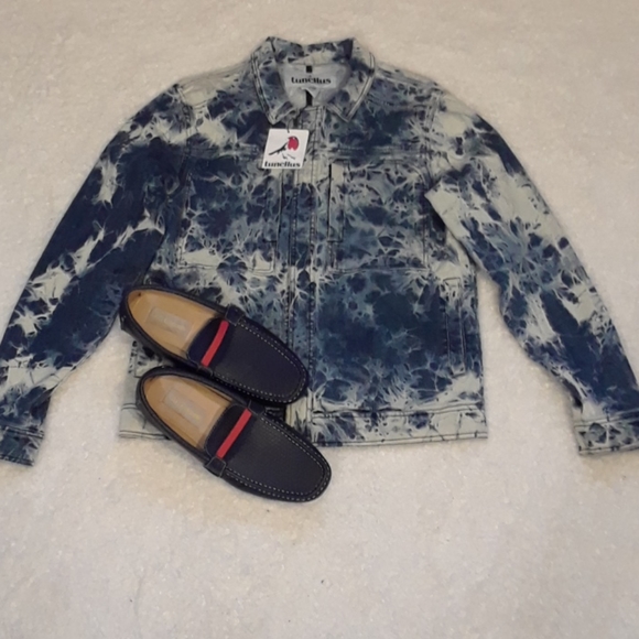 Tunellus Men' Tye Dye Denim Jacket - Picture 4 of 16